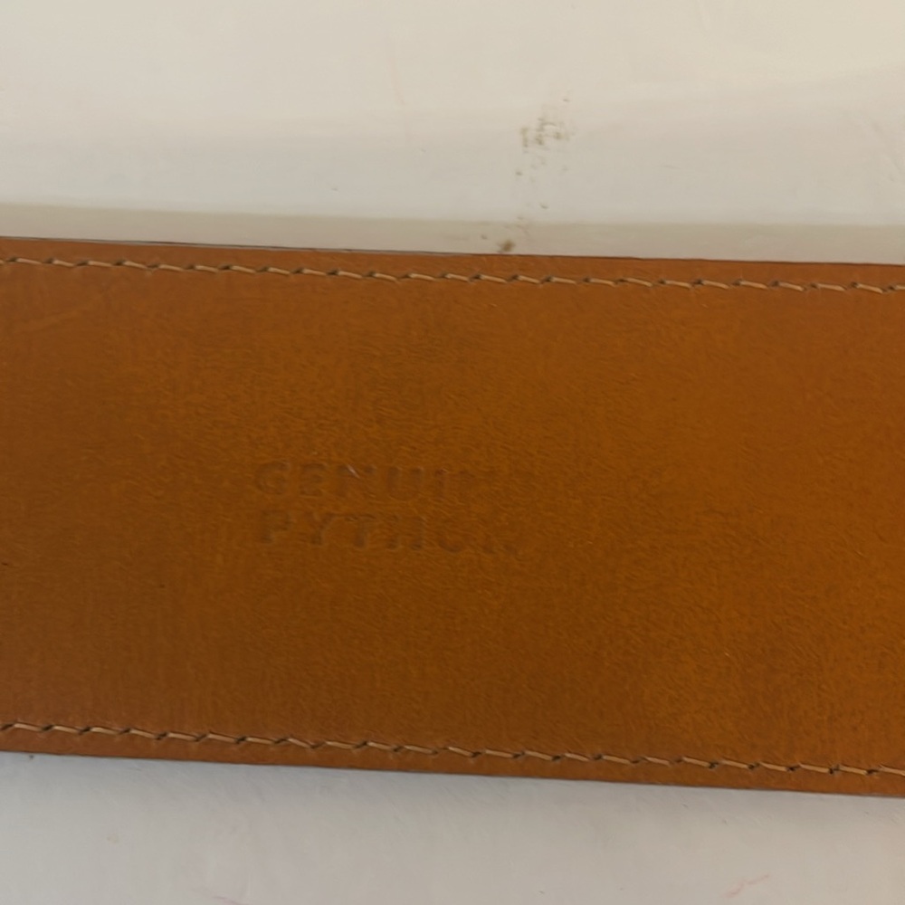 Python Snake Belt Silver 31” - image 4